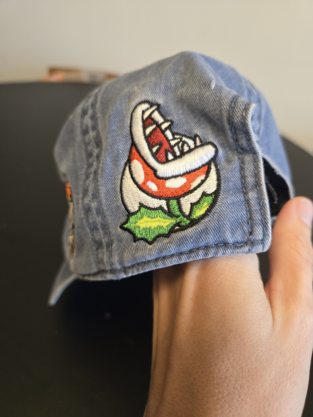 Official Nintendo Super Mario Bros Denim Dad Hat Cap Patch Embroidered - Picture 4 of 10
